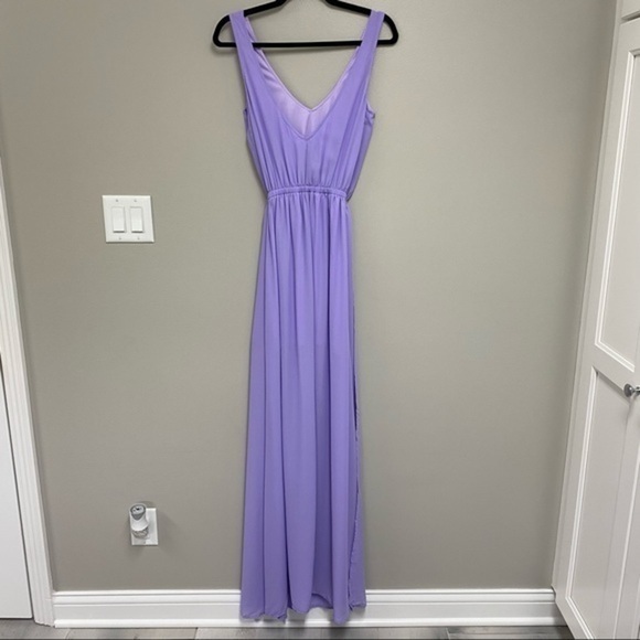 NWOT SMYM Kendal Maxi Dress in Lilac Crisp Chiffon - Picture 7 of 9